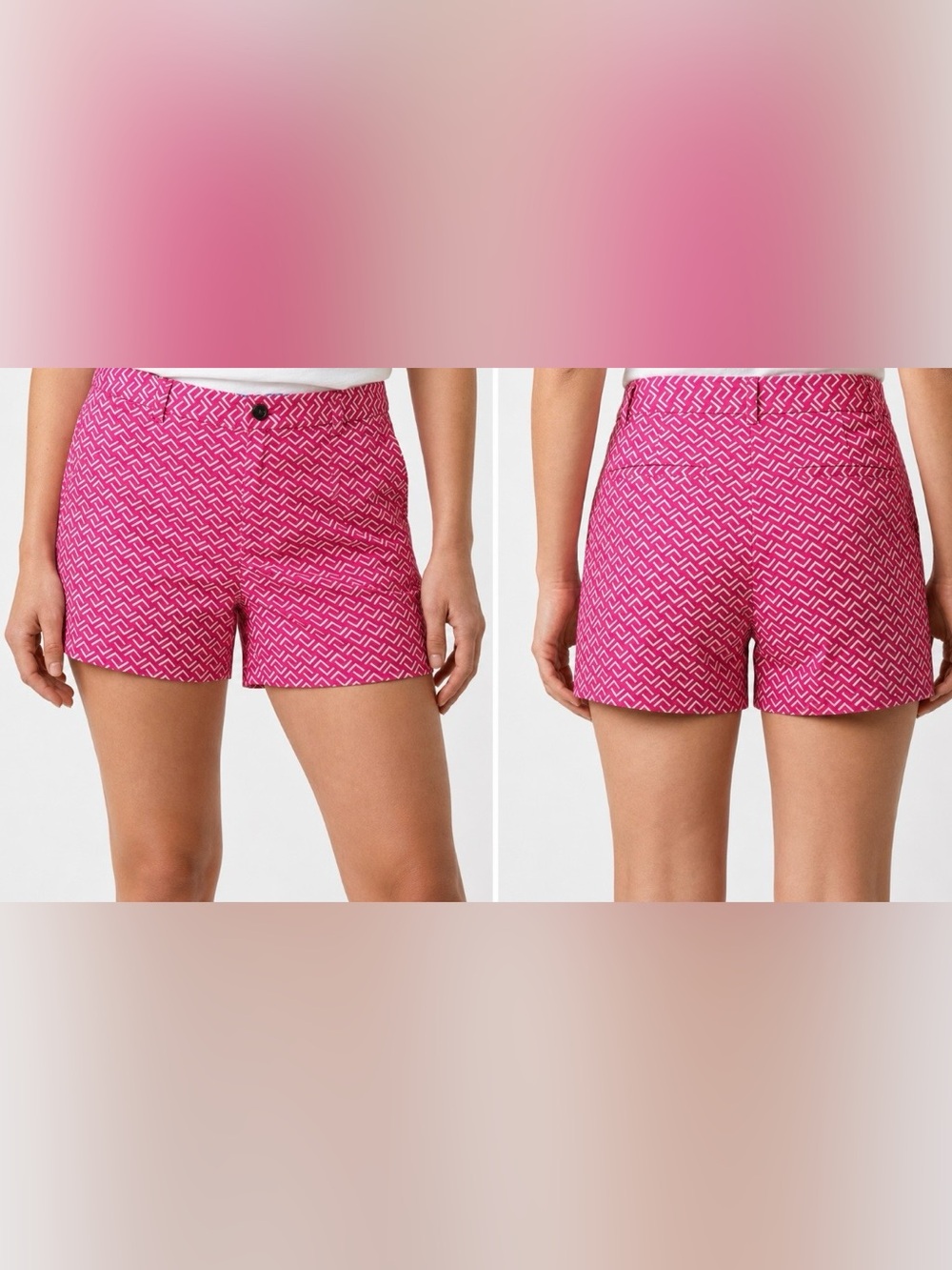Merona Pink Geometric Print Bermuda Shorts